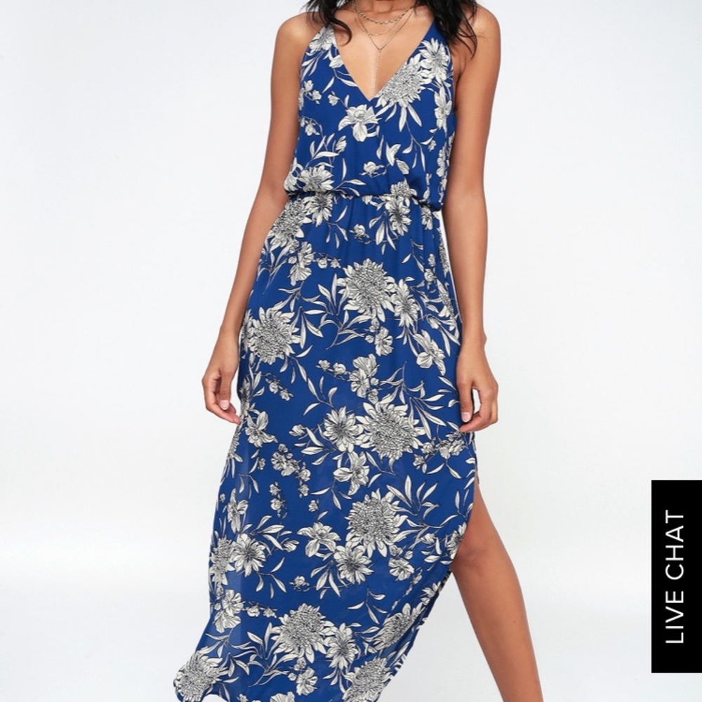 Lulus Floral Print Midi Dress